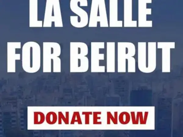 A poster with the words " donate now ".